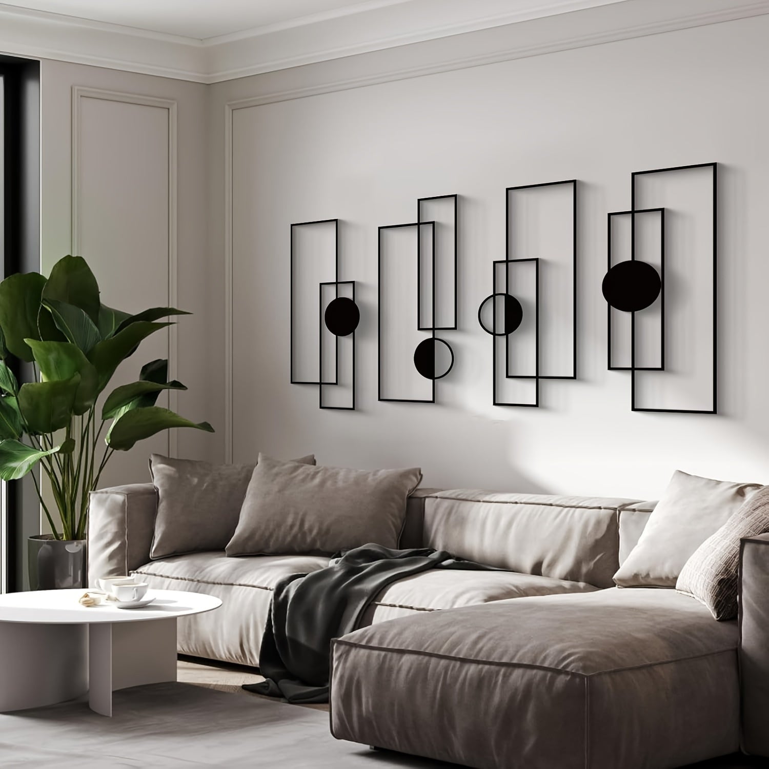 FashionLines - 4-delige Fashion-Thema Metalen Muurkunst