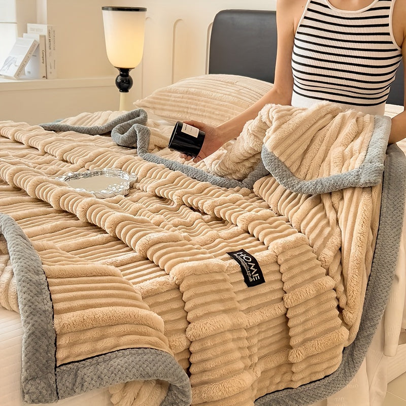 Ultra-Zachte Coral Fleece Deken - Dikke & Warme Deken voor Alle Seizoenen, Ideaal voor Bed, Kantoor en Bank - Gemengde Kleuren