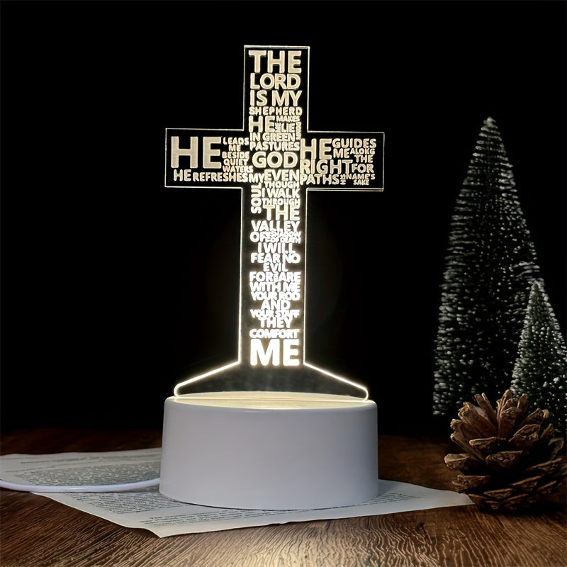 KruisLicht - Lámpara nocturna LED 3D acrílica alimentada por USB