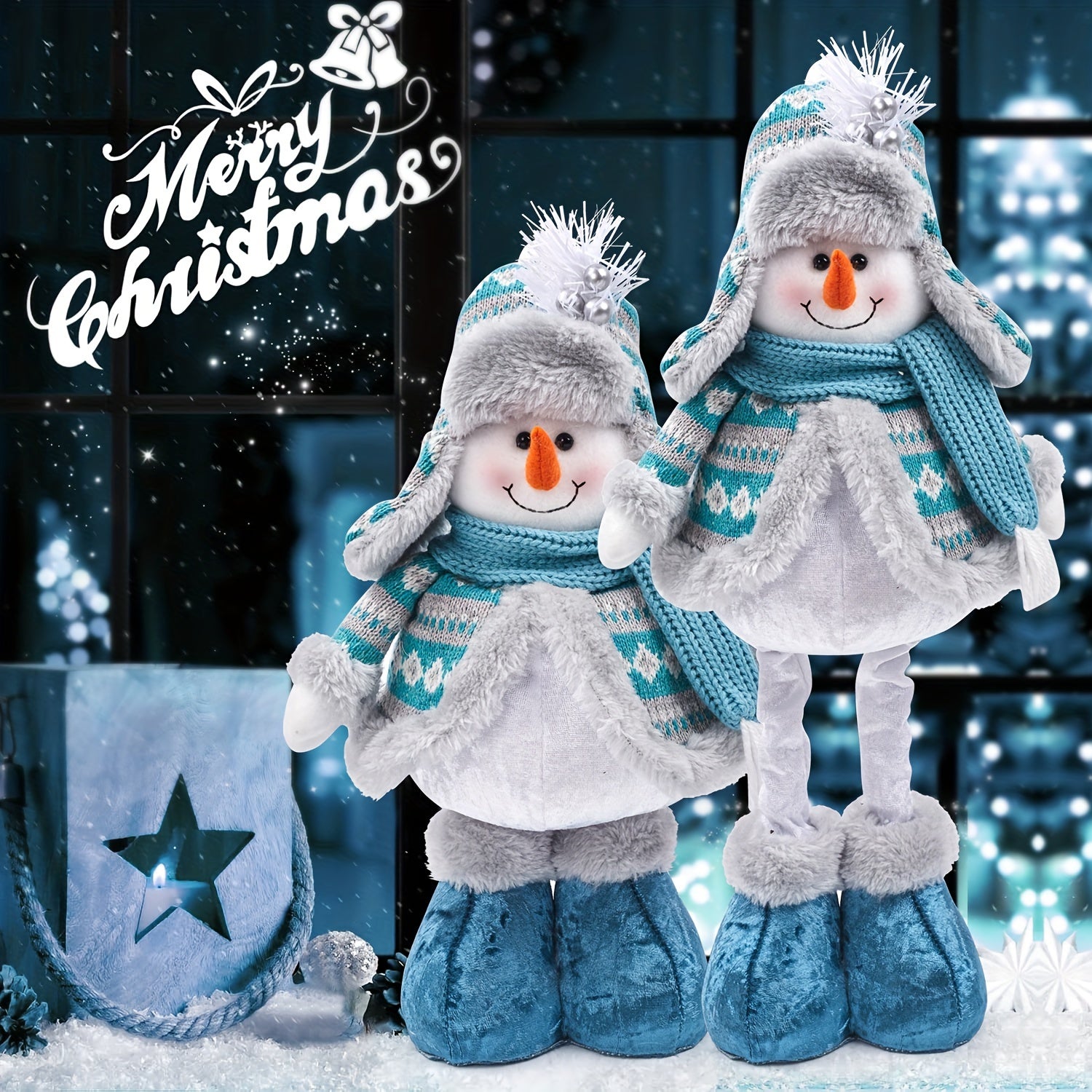 FestiveStijl - Grote Kerstdecoratieset (Kerstman, Rendier, Sneeuwpop & Kabouter)