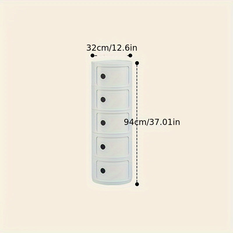 Comodino Rotondo – Mobiletto Bianco per Riporre