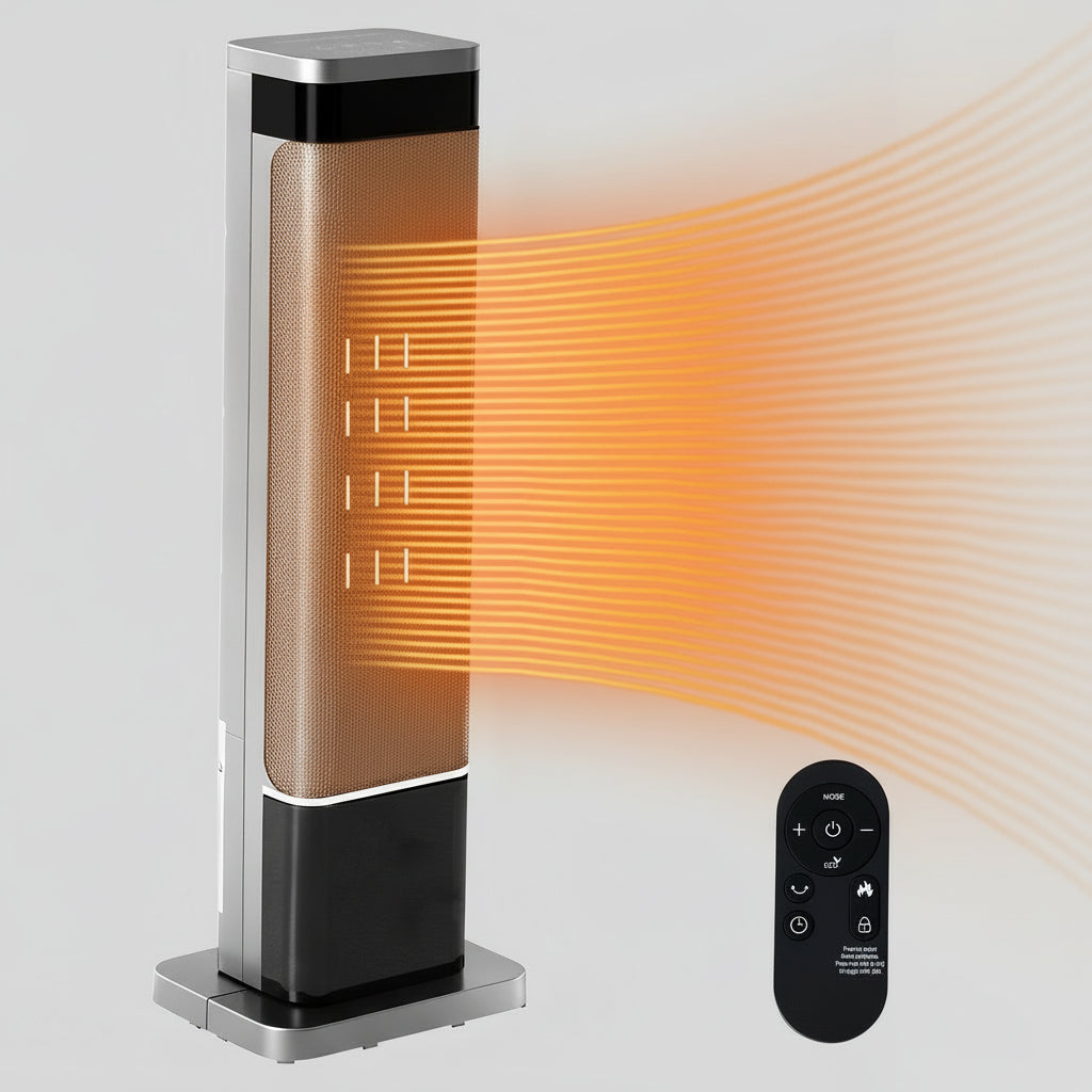 Aquecedor de Torre Elétrico Kachel Metálico Giratório Aquecimento Rápido