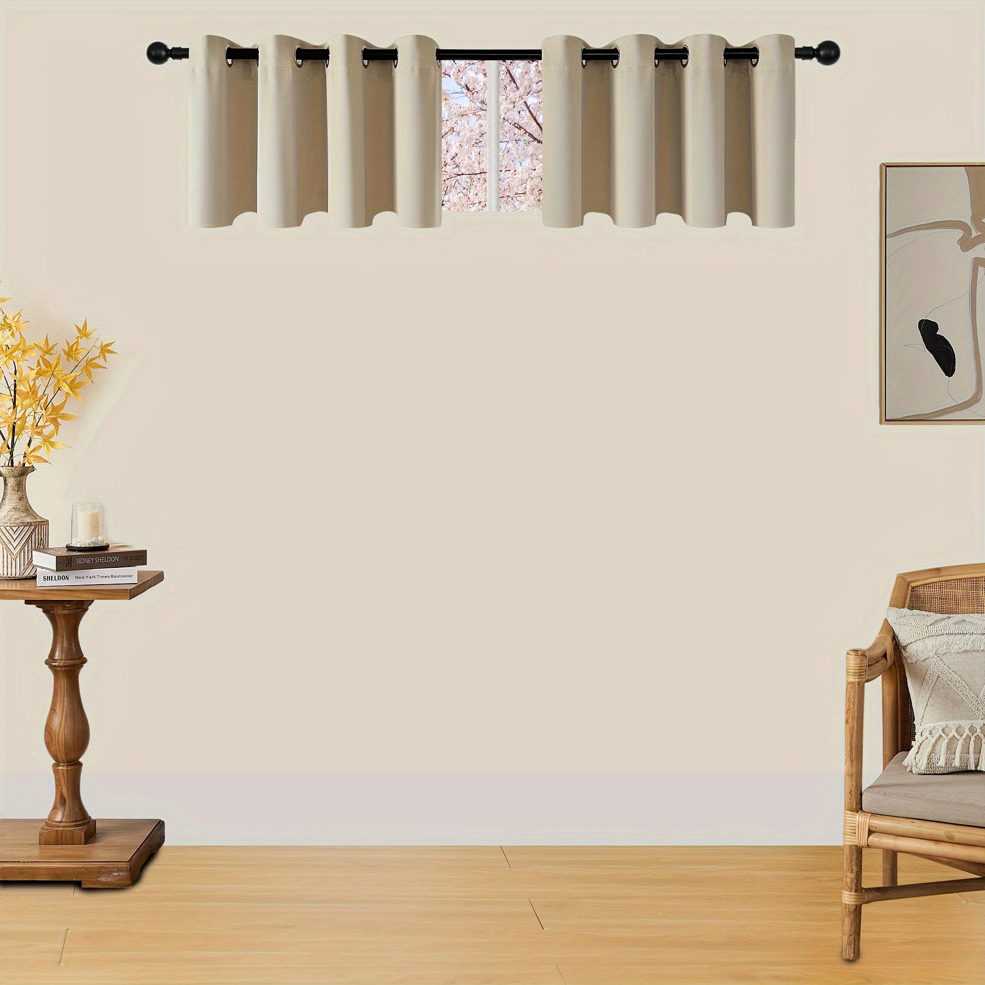 Tende Oscuranti - 2 Pezzi Tende Moderne in Poliestere con Isolamento Termico e Anelli