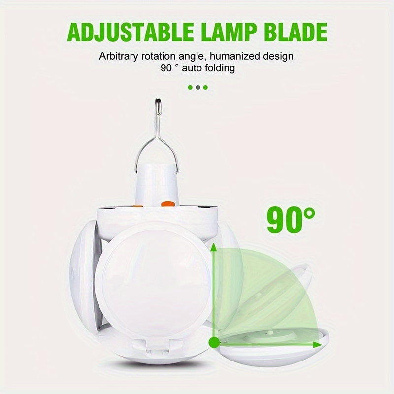 SolarFold - Portable USB Rechargeable LED Camping Lamp, Ideal