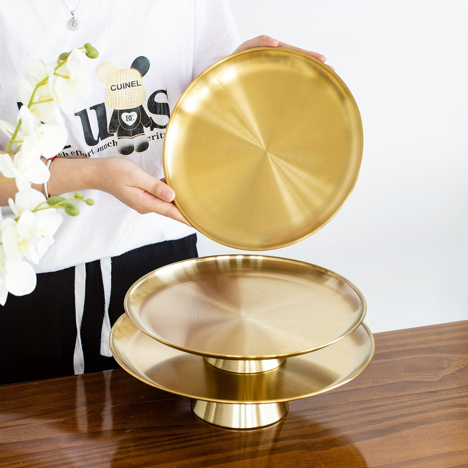 SteelTray - Vassoio Alto in Acciaio Inox | Per Frutta, Dolci e Snack