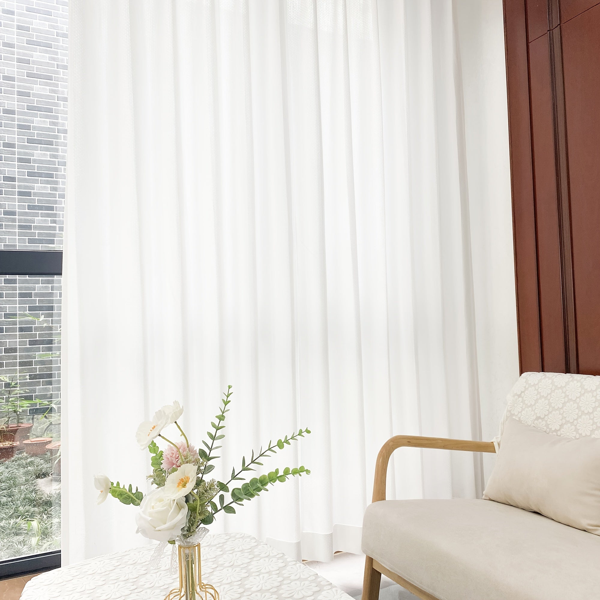 Tende Oscuranti Contemporanee - Tende a Maglia Resistenti ai Raggi UV 2 Pannelli