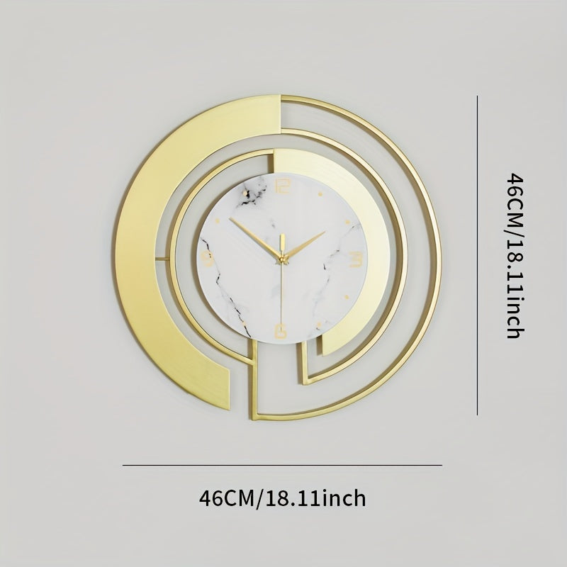 LuxuryTime - Moderne Metalen Wandklok, 18 Inch