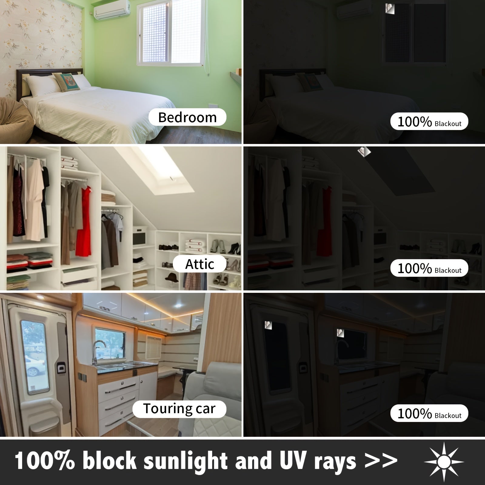 1 Pezzo Tende Oscuranti - Tende Oscuranti Portatili, Copertura per Finestre per Soggiorno e Camera da Letto