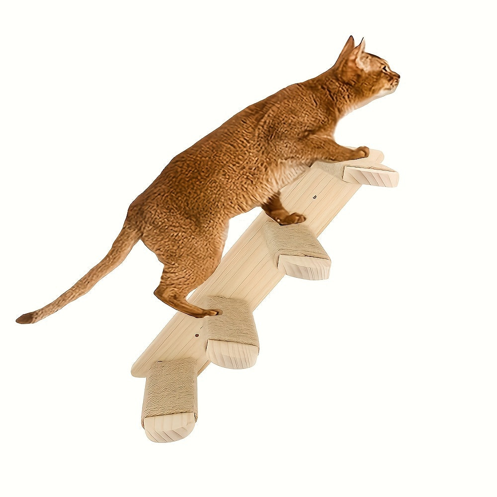 CatClimb - Wandgemonteerde Houten Kattenklimplank