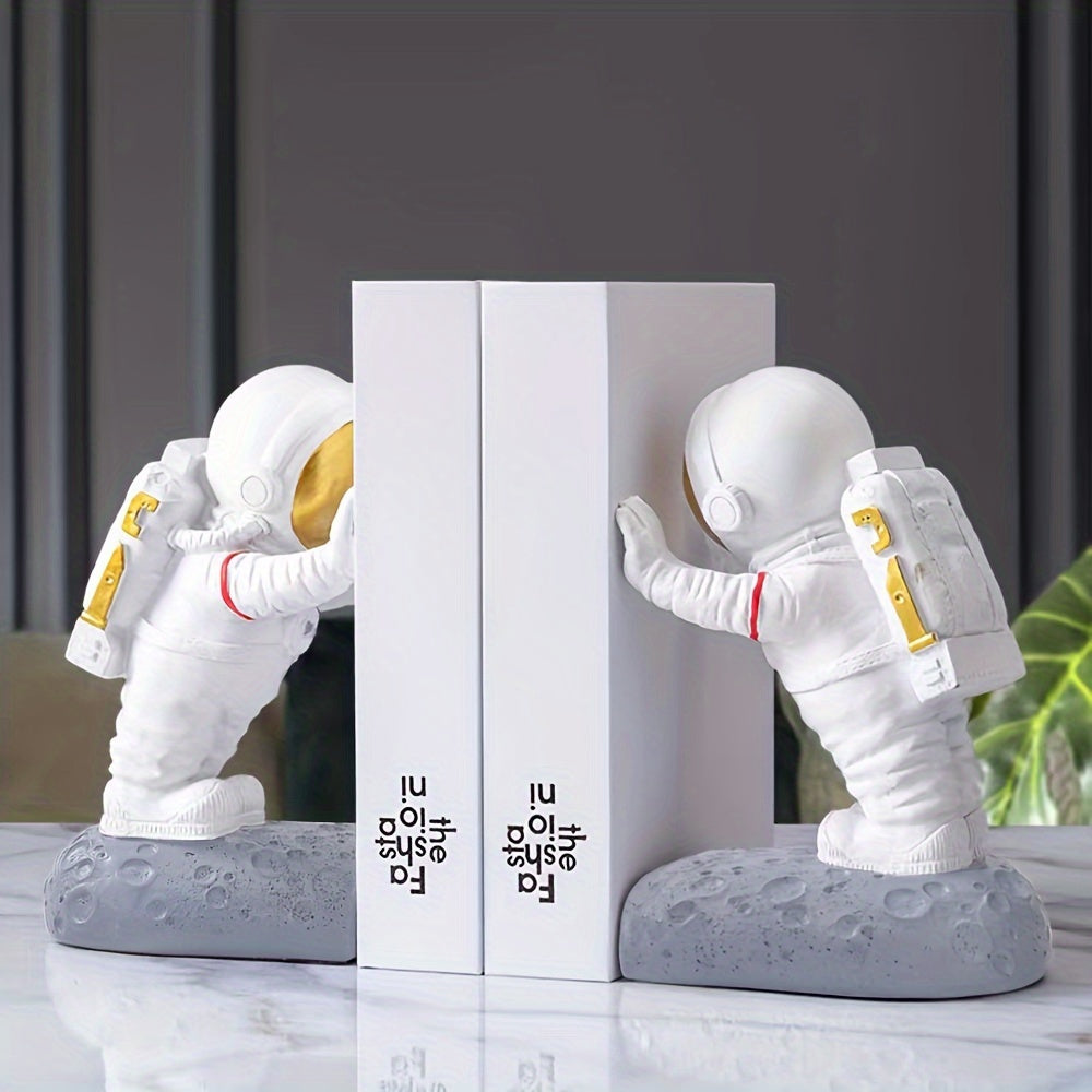 SpaceHold - 2 pezzi di fermalibri astronauta per libri pesanti