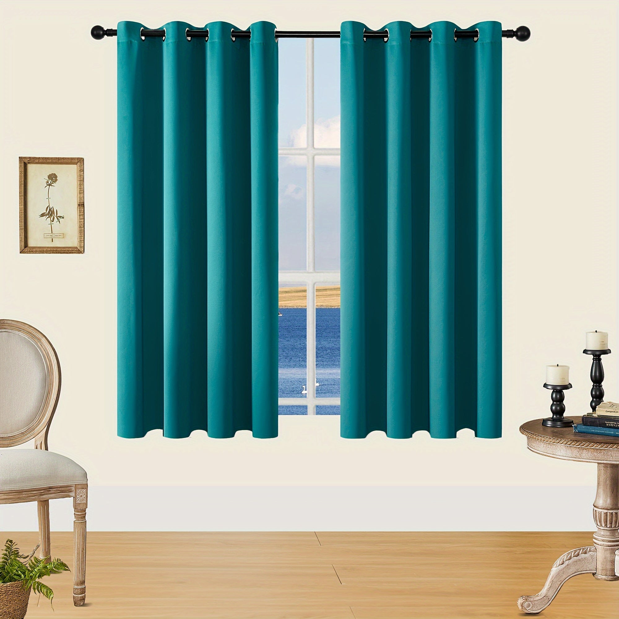 Tende Oscuranti - 2 Pezzi Tende Moderne in Poliestere con Isolamento Termico e Anelli