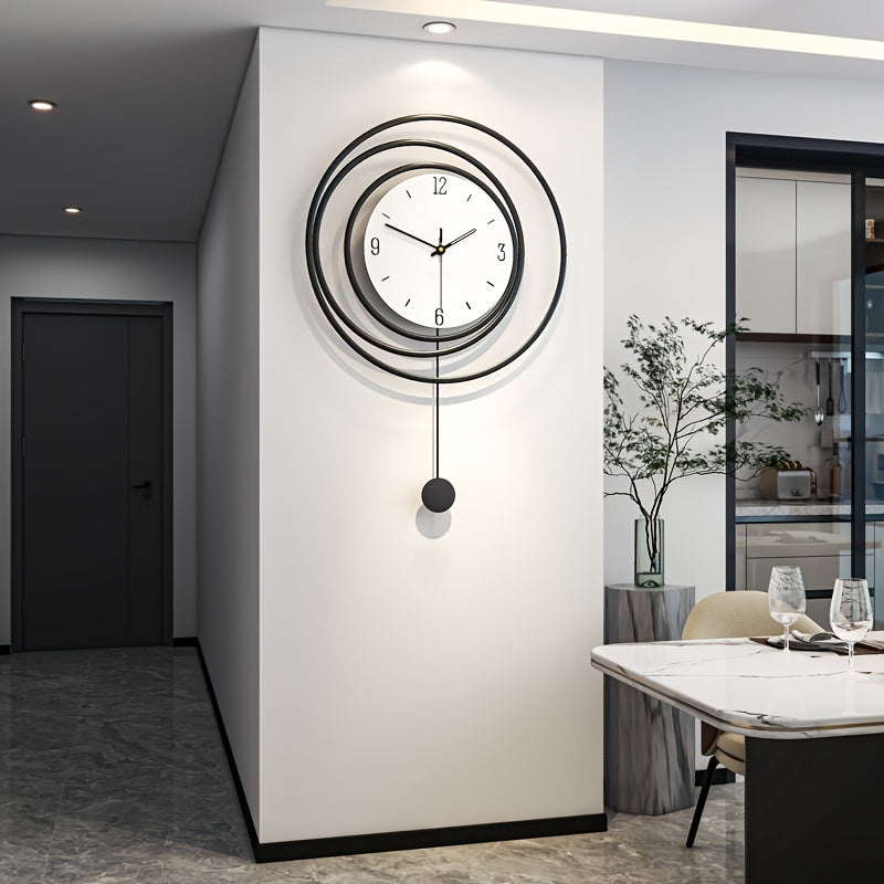 Modern Minimalist Metal Wall Clock - 72 cm High and 45 cm Wide