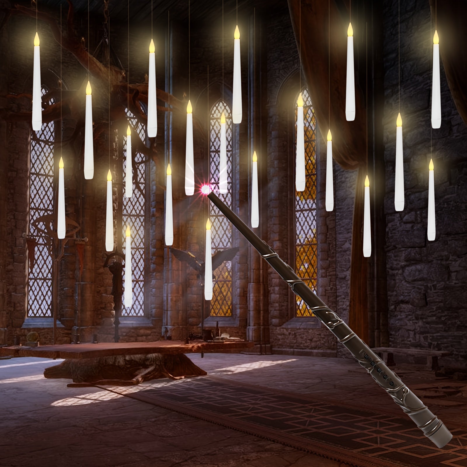 Set de 12 Velas LED Flotantes con Control Remoto – Alimentadas por Batería, Perfectas para Navidad, Halloween y Decoración del Hogar