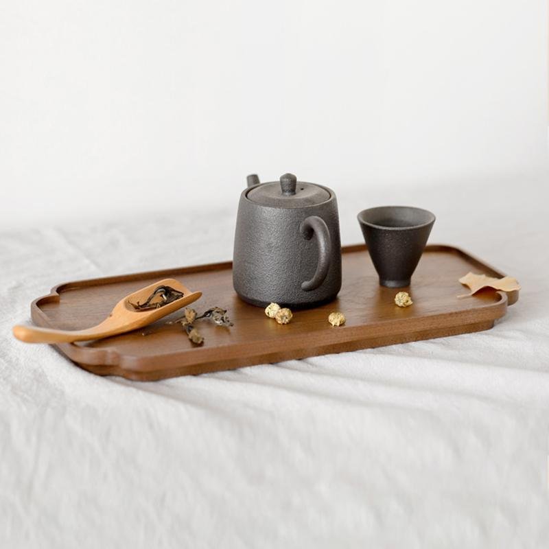 Tabla de servir de granja de 3 piezas color marrón nuez con bordes integrados