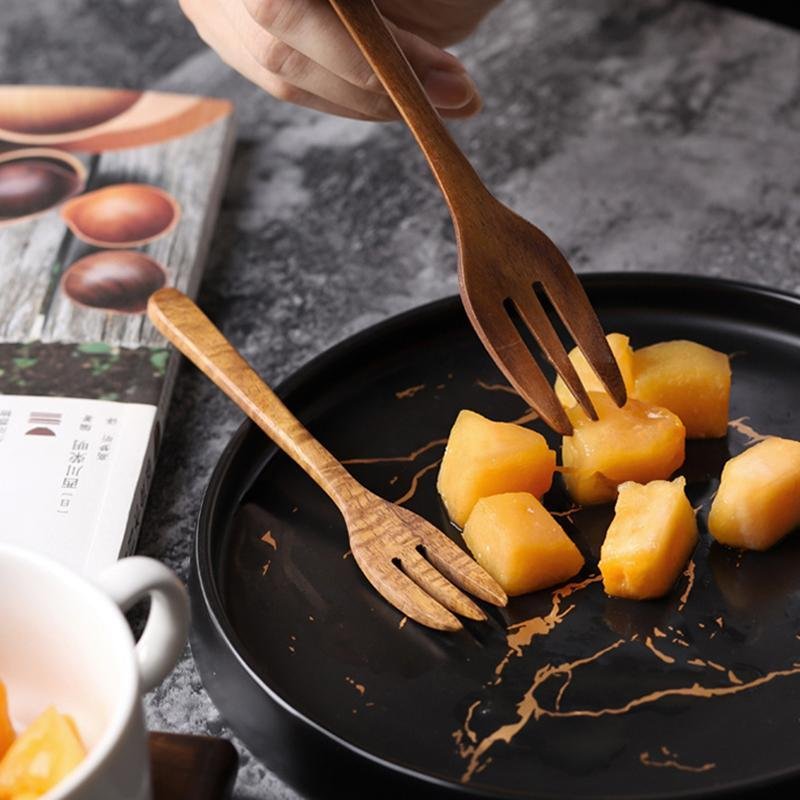 Set de 2 piezas de cucharas y tenedores de cocina Burlywood