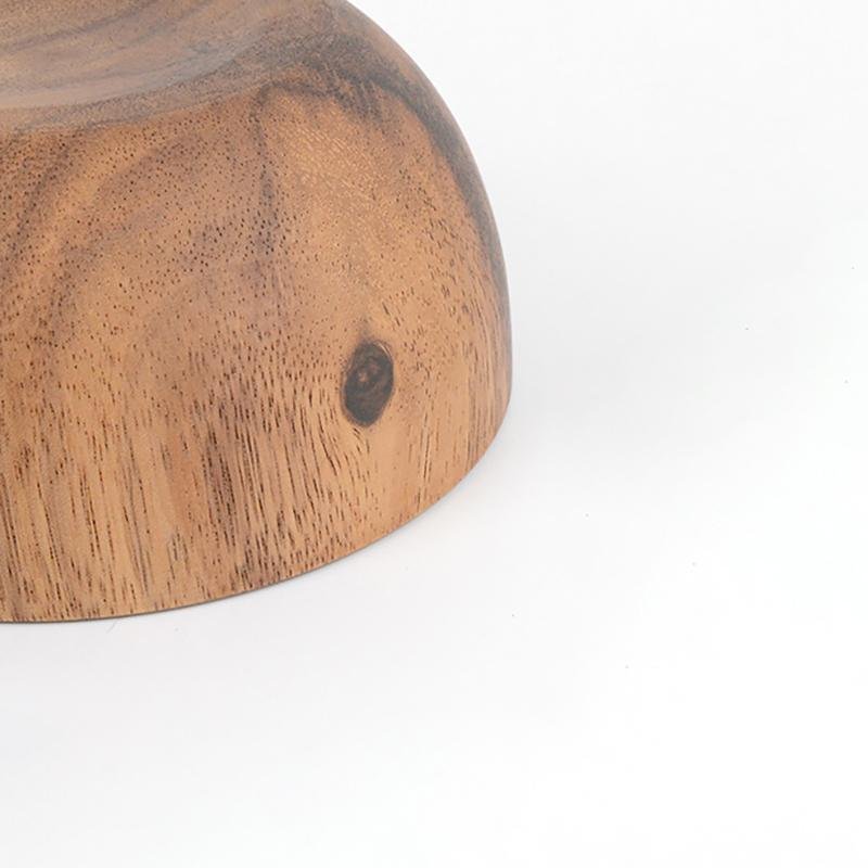 Set di 4 Ciotole in Legno per Insalata di Pasta Noodle