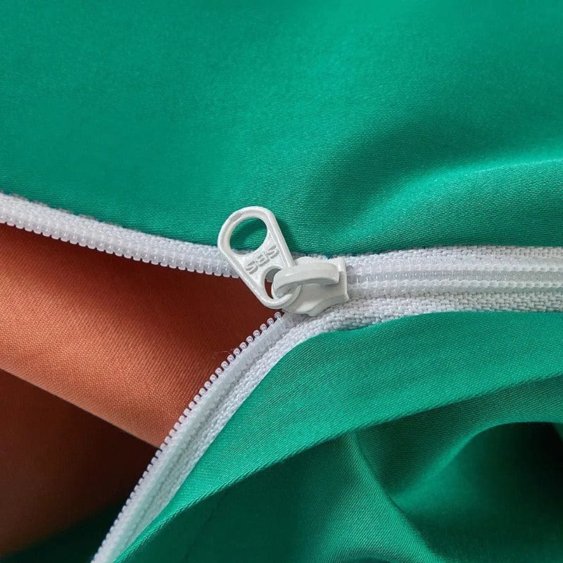Dream Orange Green Duvet Cover Set - Egyptian Cotton