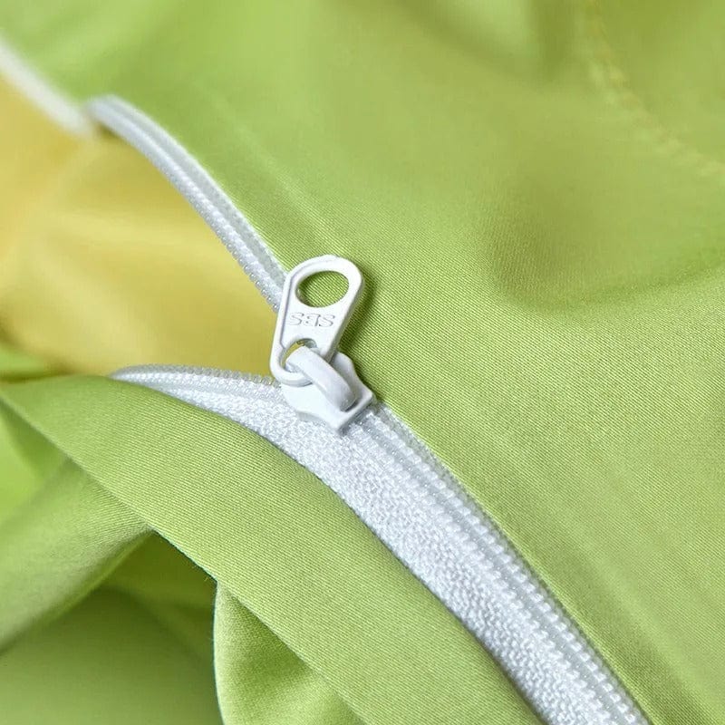 Juego de funda nórdica Dream amarillo verde (algodón egipcio)