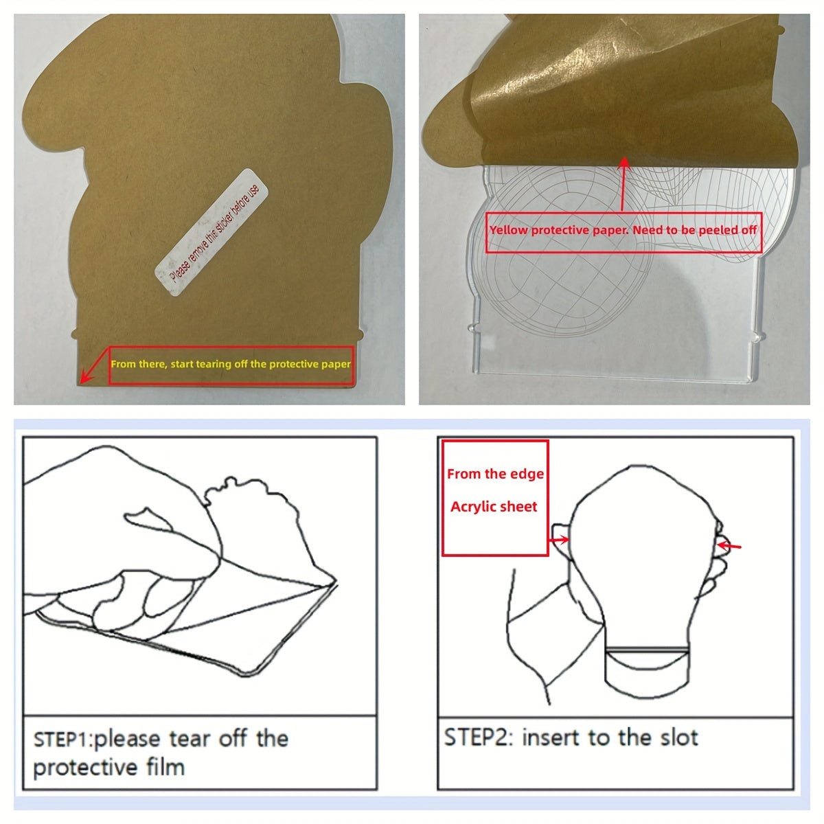 RuimteLamp - Lámpara nocturna LED 3D Bailarina de ballet alimentada por USB