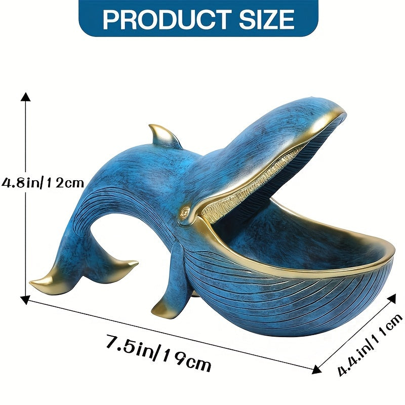 WhaleBox - Walvisvormige Hars Snoepbakje voor Sleutels & Decoratie
