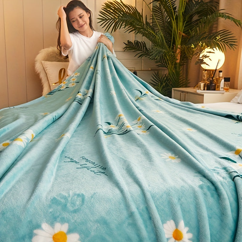 Flannel Plush Blanket - Four Seasons Warm Blanket for Bedroom or Dormitory - Single or Double
