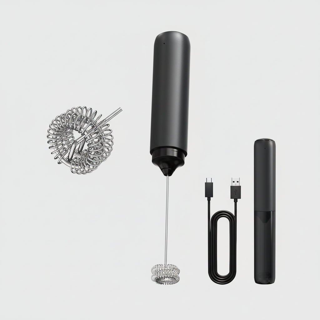 Draadloze Melkopschuimer Koffie Drank Roestvrij Staal