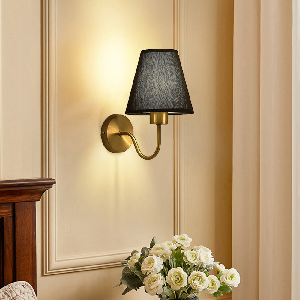 RetroLuxe - Lámpara de pared de tela Iluminación elegante para sala de estar y dormitorio