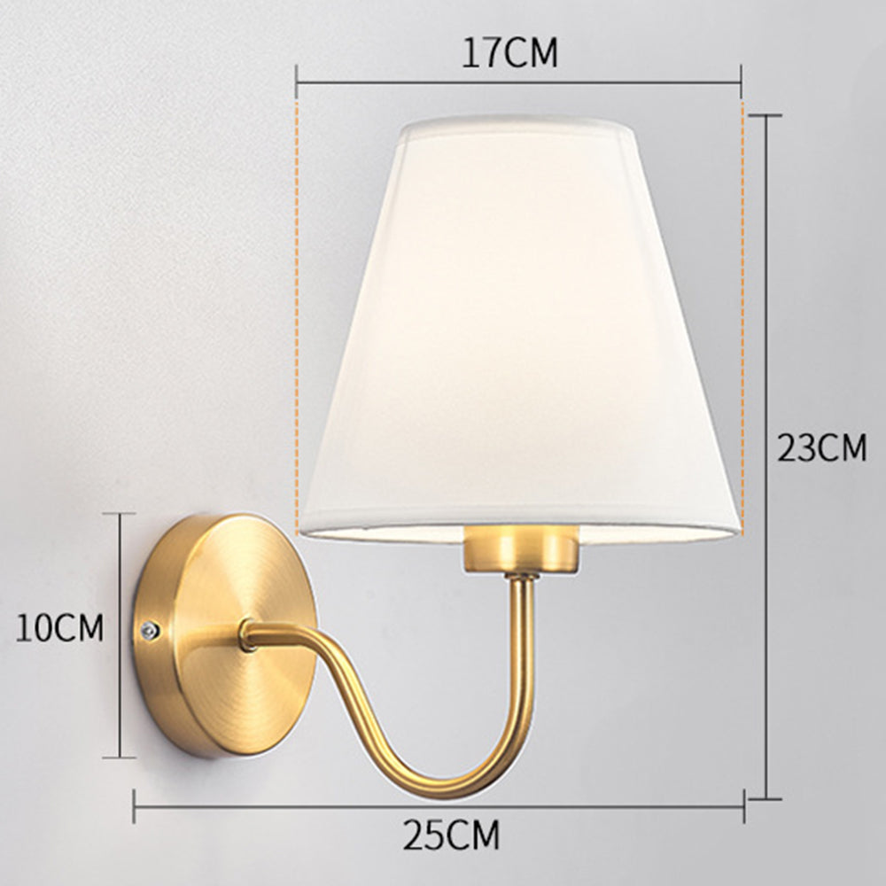 RetroLuxe - Lámpara de pared de tela Iluminación elegante para sala de estar y dormitorio