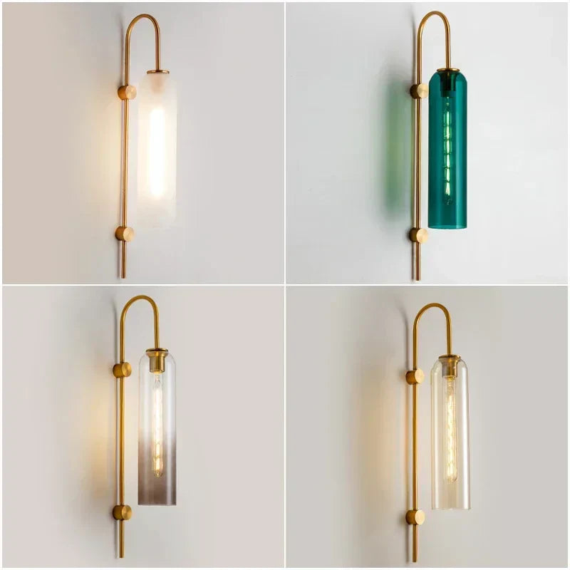 GlassGlow - Lámpara de pared moderna de vidrio con LED