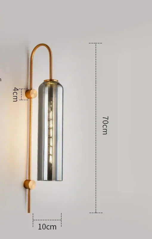 GlassGlow - Lámpara de pared moderna de vidrio con LED