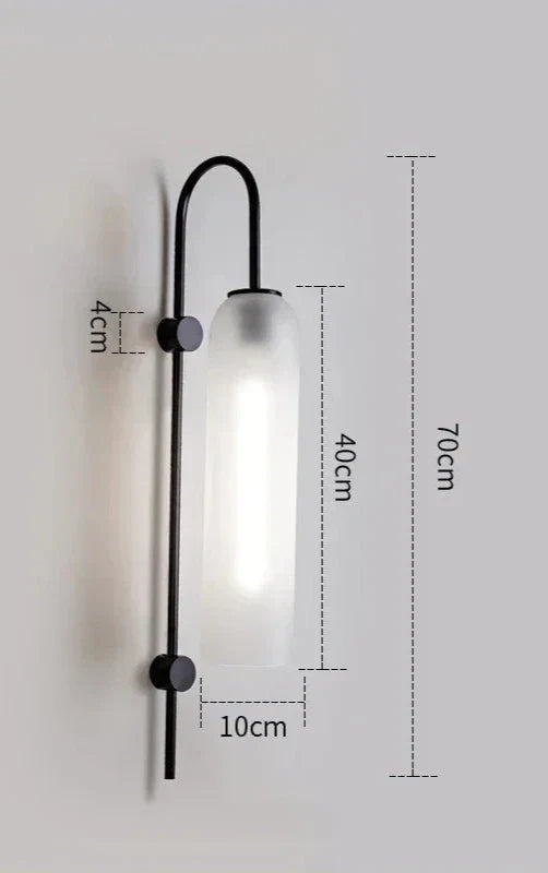 GlassGlow - Lámpara de pared moderna de vidrio con LED