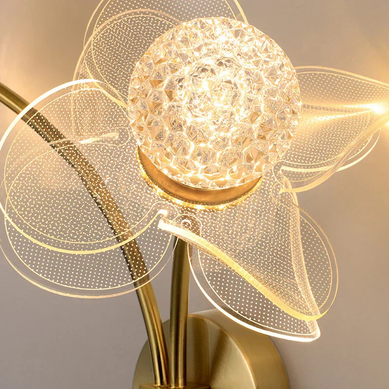 BloomGlow - Moderne Bloem Wandlamp met LED Verlichting