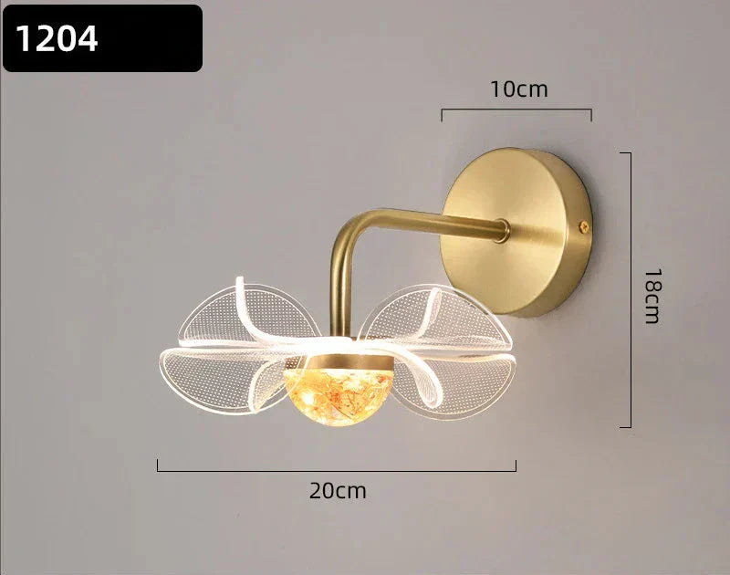 BloomGlow - Moderne Bloem Wandlamp met LED Verlichting