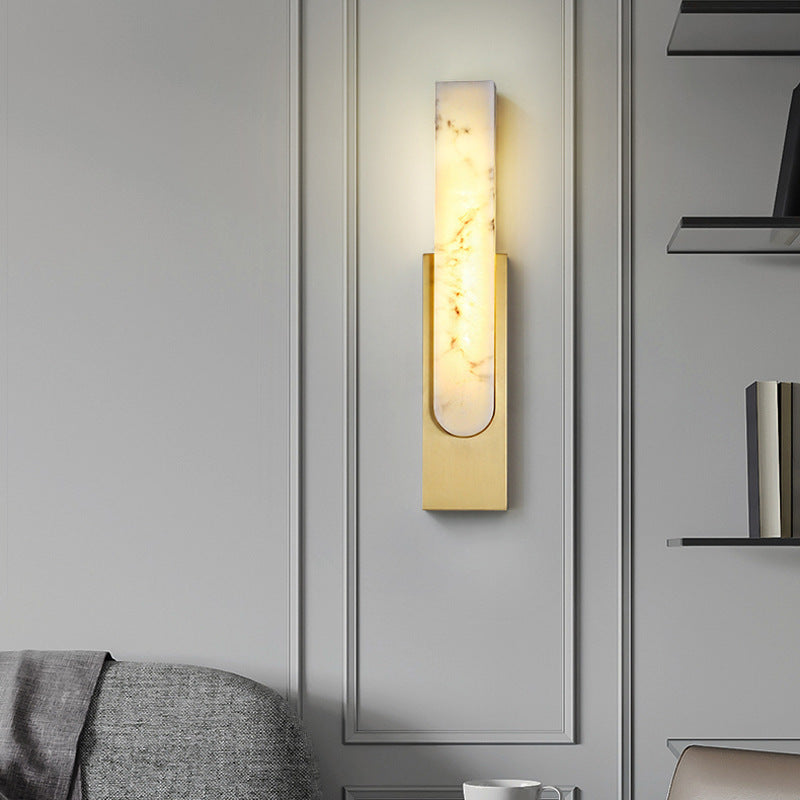 MarbleLuxe – Moderne Marmeren LED Wandlamp