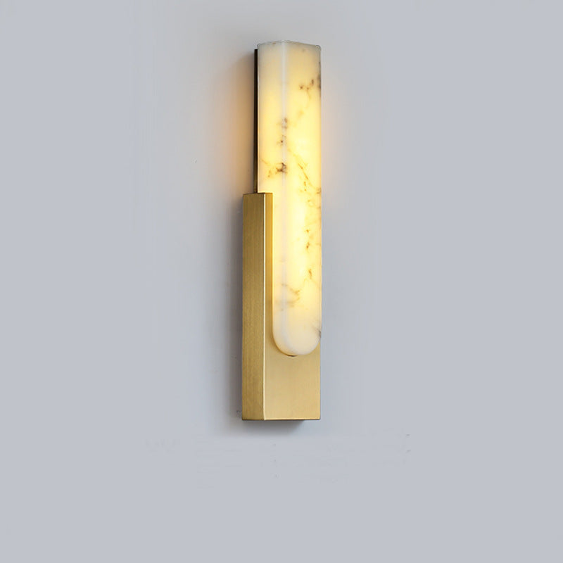 MarbleLuxe – Modern Marble LED Wall Lamp