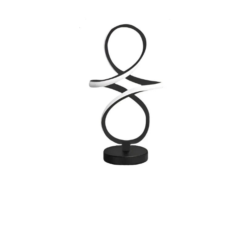 LumiGlow - Lámpara de mesa LED minimalista | Lámpara de escritorio moderna regulable con conexión USB