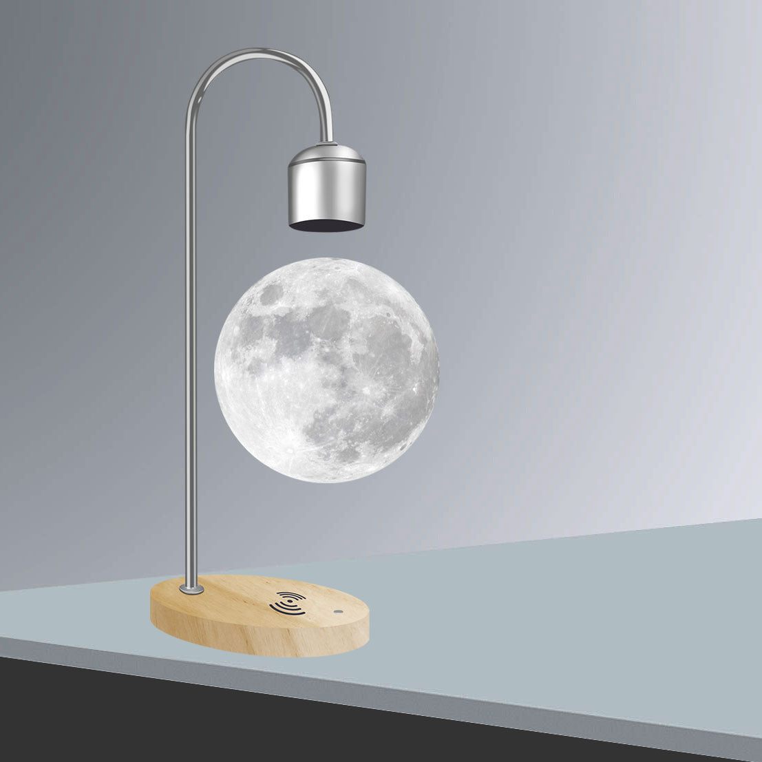 LumiMoon - Zwevende 3D Maanlamp met LED Verlichting