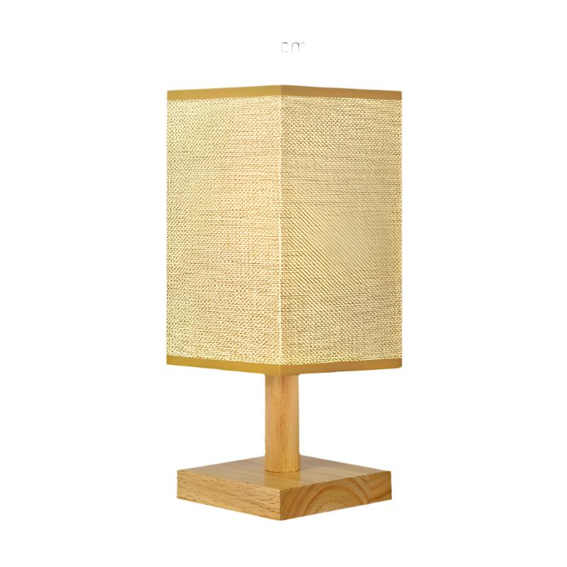 LuxeGlow - USB Tafellamp met Stoffen Kap – Moderne LED Nachtlamp