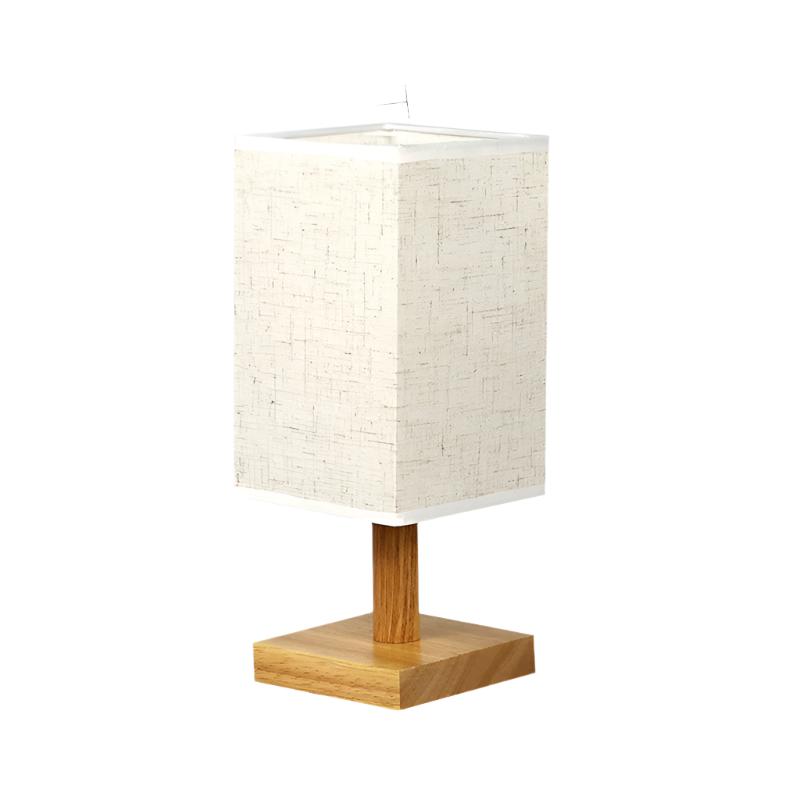 LuxeGlow - USB Tafellamp met Stoffen Kap – Moderne LED Nachtlamp