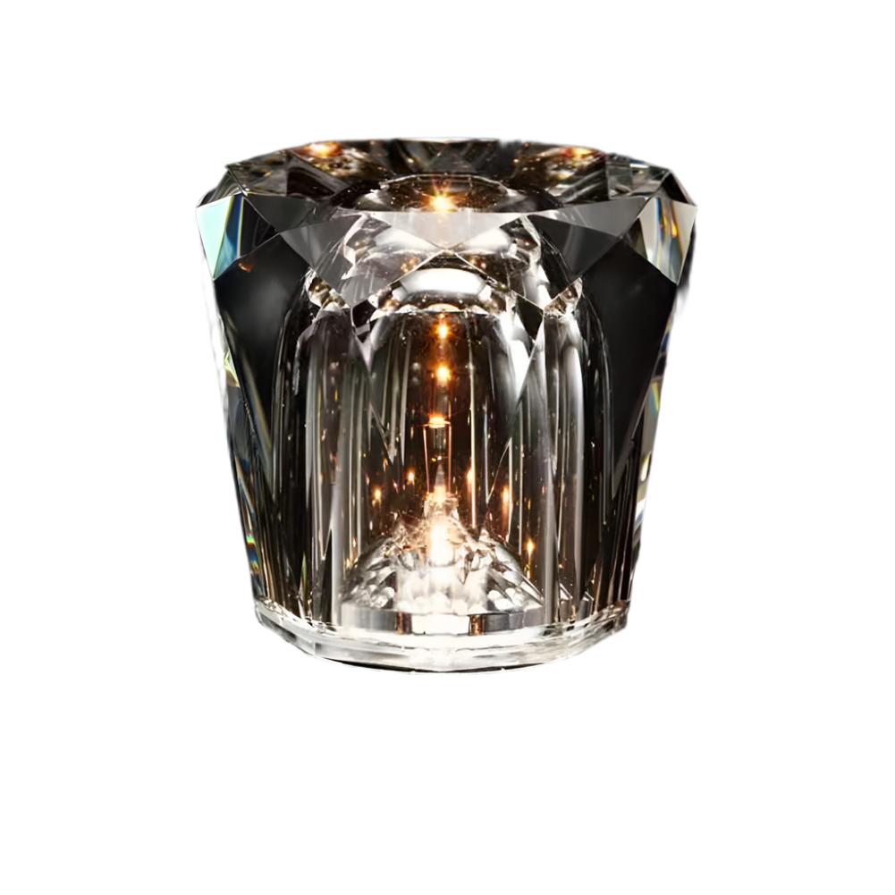 CrystalGlow - Lámpara de mesa de cristal inalámbrica con iluminación LED