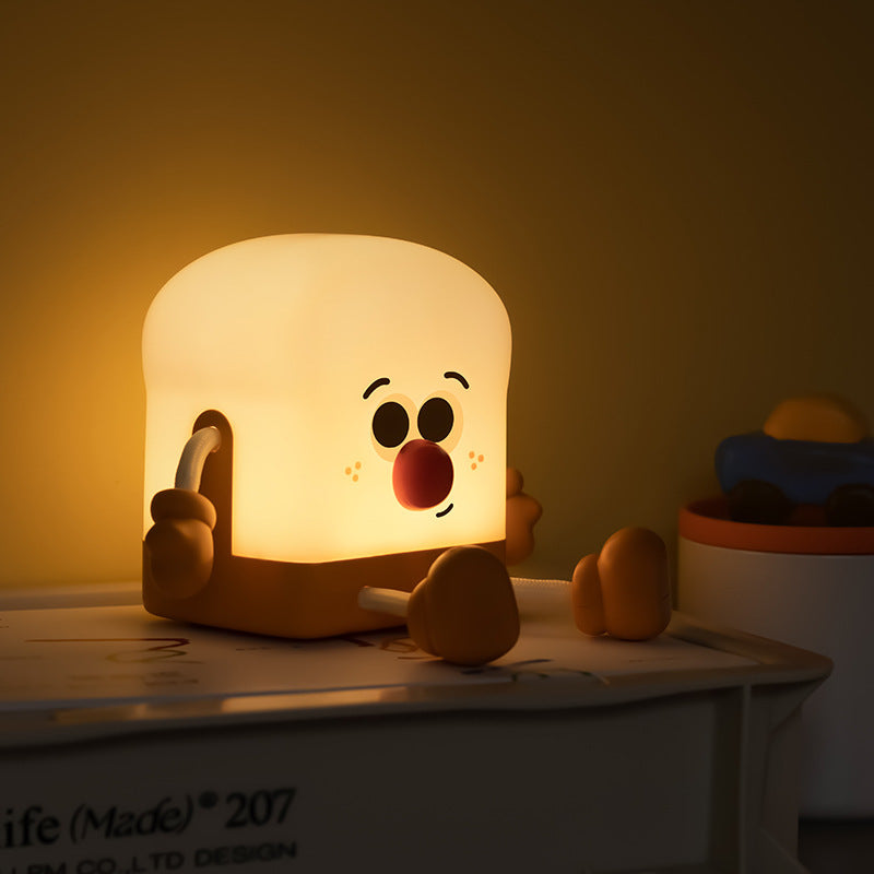 GlowToast - Oplaadbare LED Nachtlamp in Toast Ontwerp