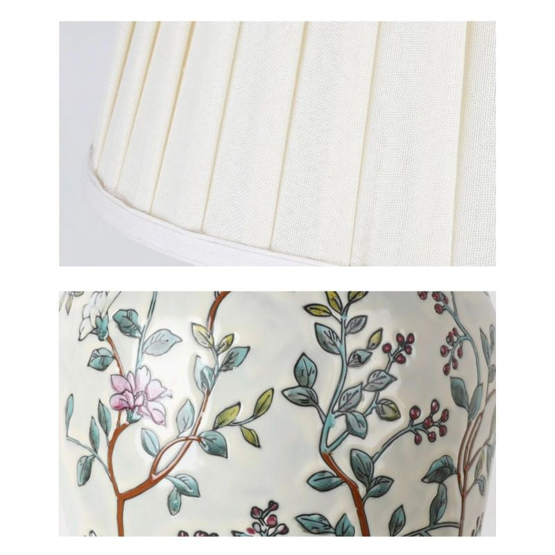 LumiCeram - Klassieke Keramische Tafellamp voor Sfeervolle Verlichting in Woonkamer & Slaapkamer