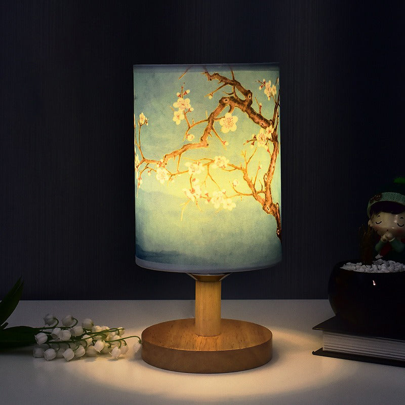 ZenGlow - Decoratieve Japanse Tafellamp met Houten Basis – Sfeerverlichting