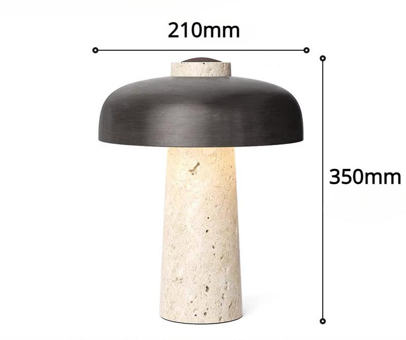 MarbleGlow - Lámpara de escritorio moderna de mármol | Elegante lámpara de mesa LED para sala de estar y oficina