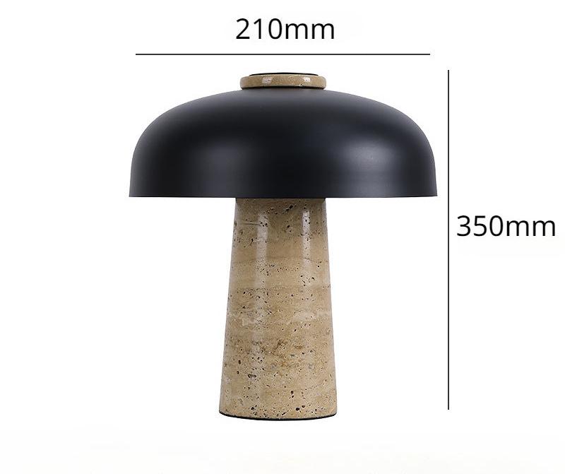 MarbleGlow - Lámpara de escritorio moderna de mármol | Elegante lámpara de mesa LED para sala de estar y oficina