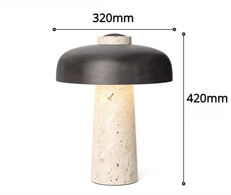 MarbleGlow - Lámpara de escritorio moderna de mármol | Elegante lámpara de mesa LED para sala de estar y oficina