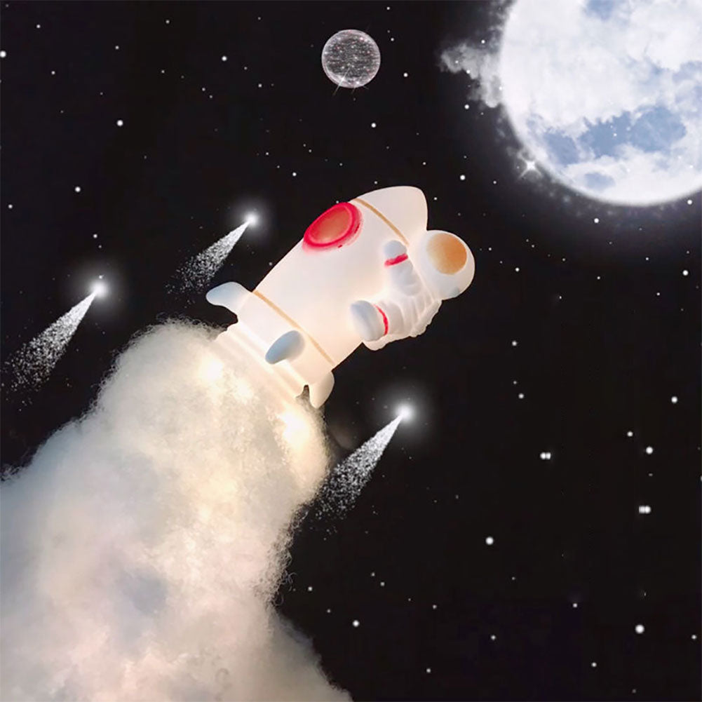RocketGlow - Kleine LED Raket Tafellamp voor Kinderkamer & Decoratie