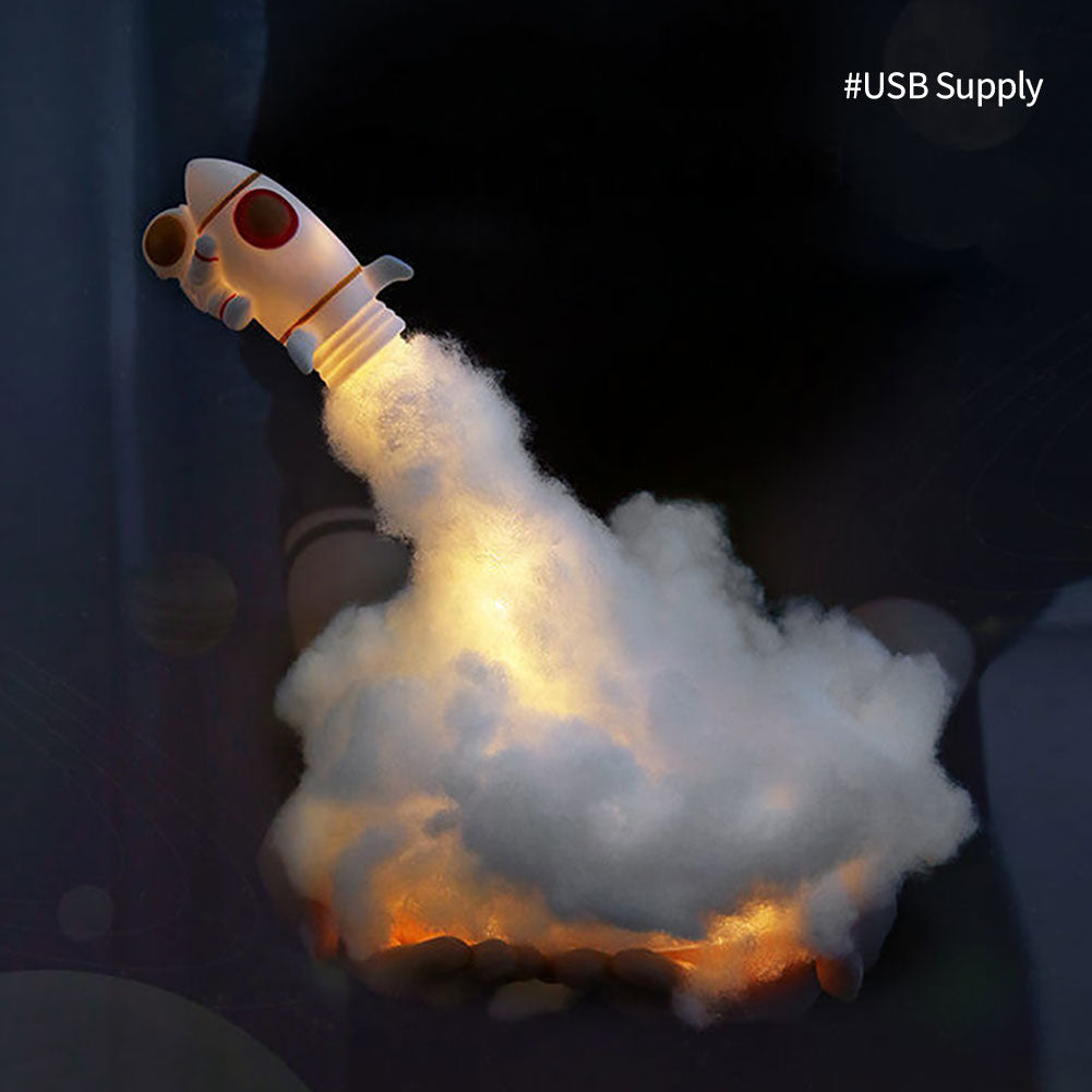 RocketGlow - Kleine LED Raket Tafellamp voor Kinderkamer & Decoratie