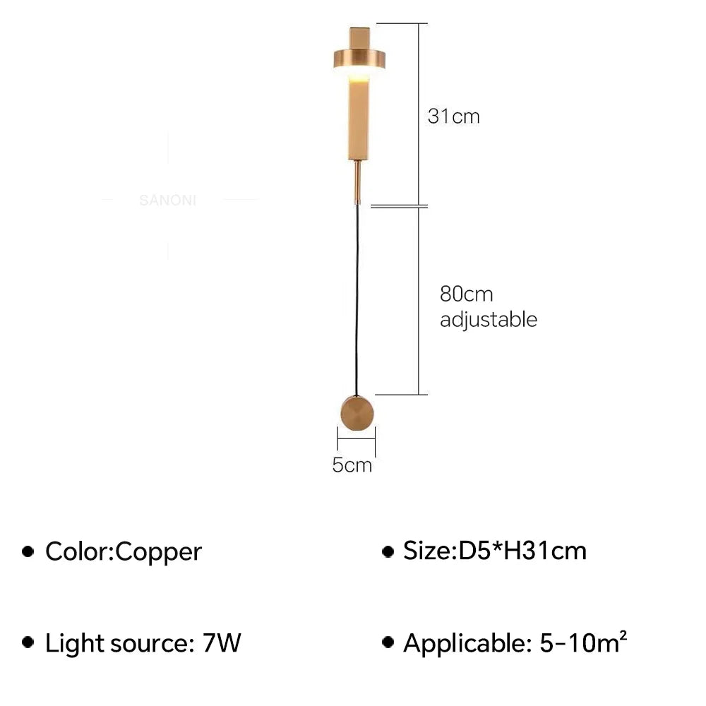 LichtStijl - Lámpara de pared LED con diseño minimalista