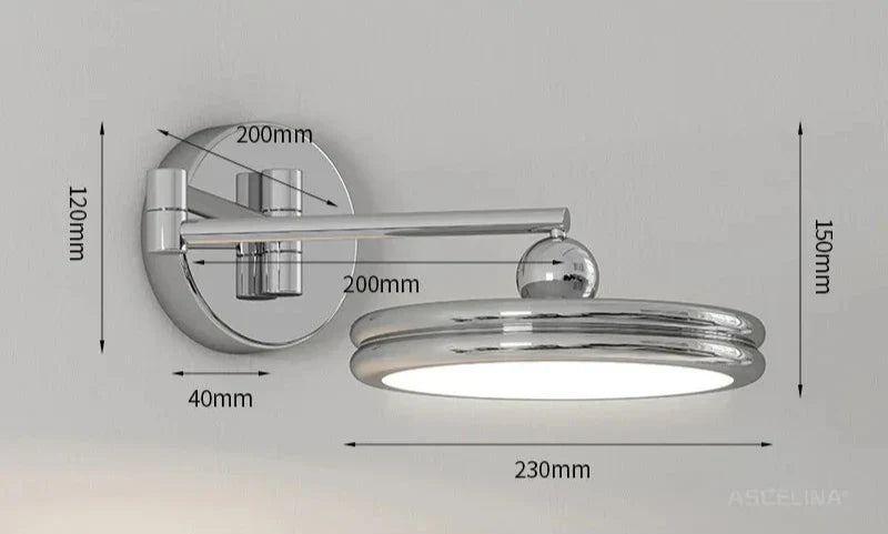 GlowFlex - Lámpara de pared LED moderna y ajustable